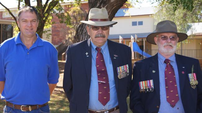 Jerry Lieben, centre, and wife Janet had joined the ruby Princess cruise for an international reunion with 23 other Air Dispatch Association Australia members