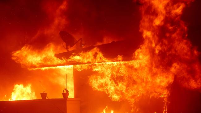 Multiple fires are burning in the Los Angeles metropolitan area amid intense Santa Ana Winds and dry conditions in Southern California. Picture: Getty