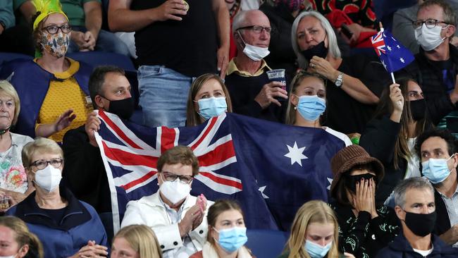 The Adelaide crowd relished Ash Barty’s come-from-behind win on Wednesday night. Picture: Getty Images