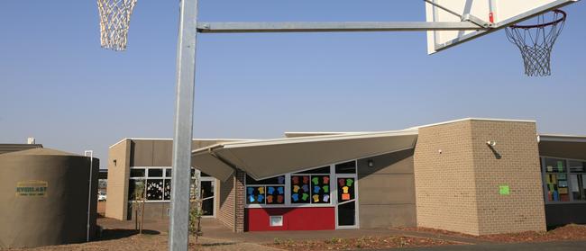 An early photo of Manor Lakes P-12 College, which was established in 2009.