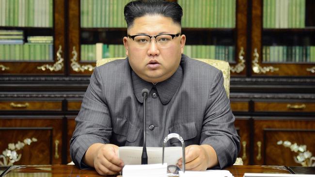 Kim Jong-un issued a rare public statement over Trump’s sanctions. Picture: AP