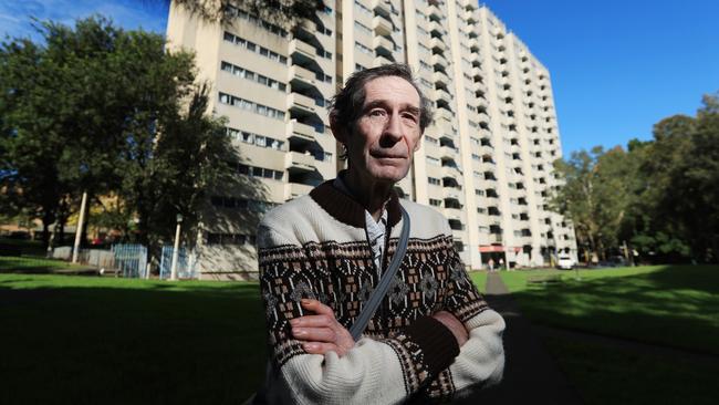 Waterloo Public Housing Action Group chairman Richard Weeks. Picture: John Feder/The Australian.