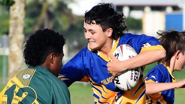 Rocky Jensen, Gilroy. Photographs from the Will Murdoch Perpetual Shield. The annual U14 rugby league competition, in its second year, involved Gilroy Santa Maria College, Ingham State High School and St Teresa's Catholic College Abergowrie. Picture: Cameron Bates