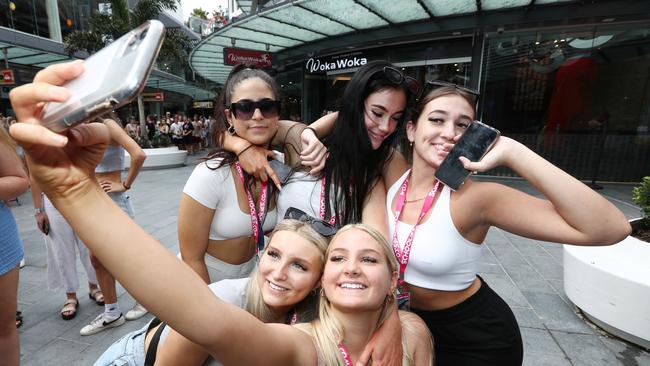 Schoolies at Surfers Paradise on The Gold Coast. Photograph: Jason O'Brien / Sunday Mail