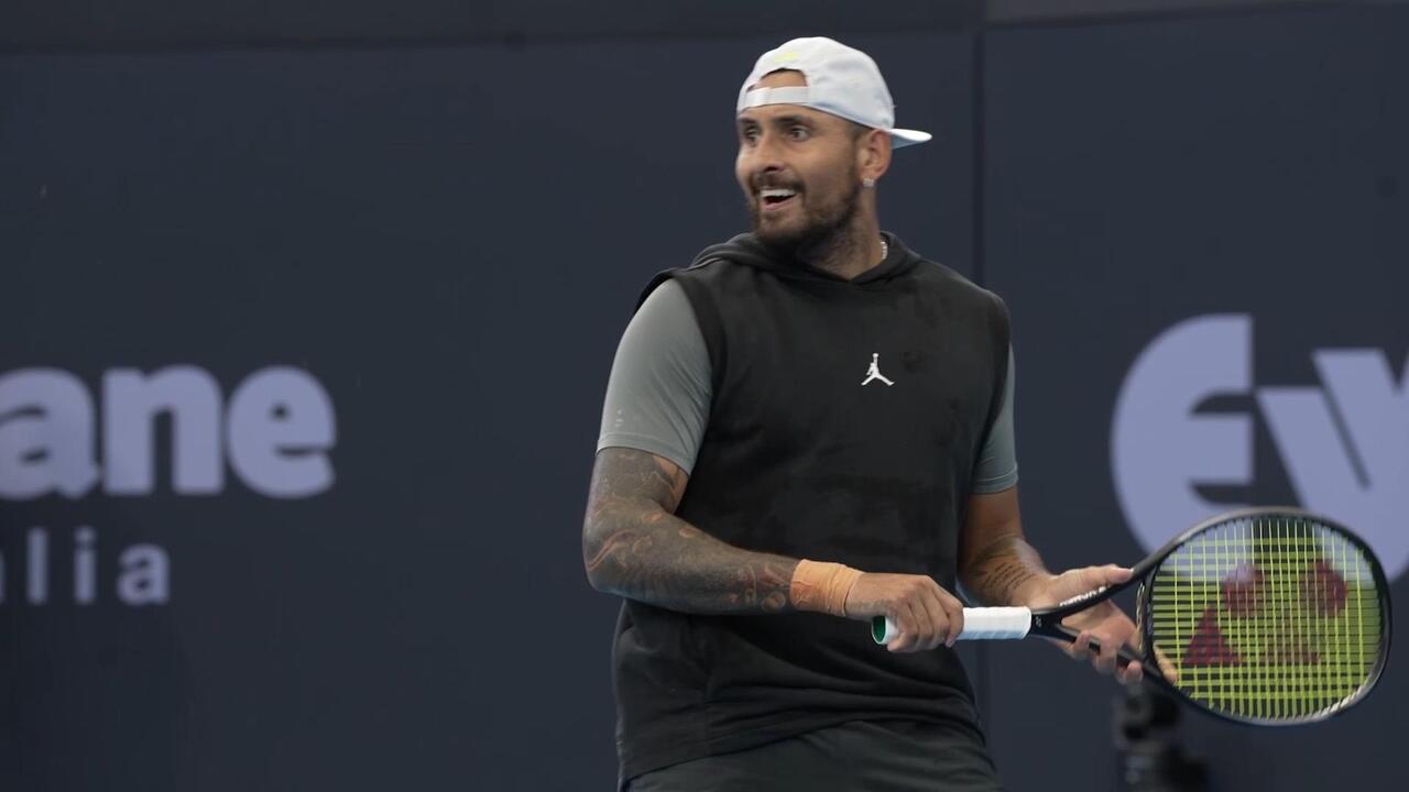 Nick Kyrgios prepares for his first tournament in 18 months in Brisbane