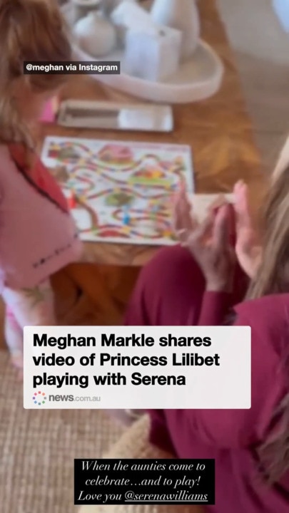 Meghan Markle shares video of Princess Lilibet playing with Serena Williams-