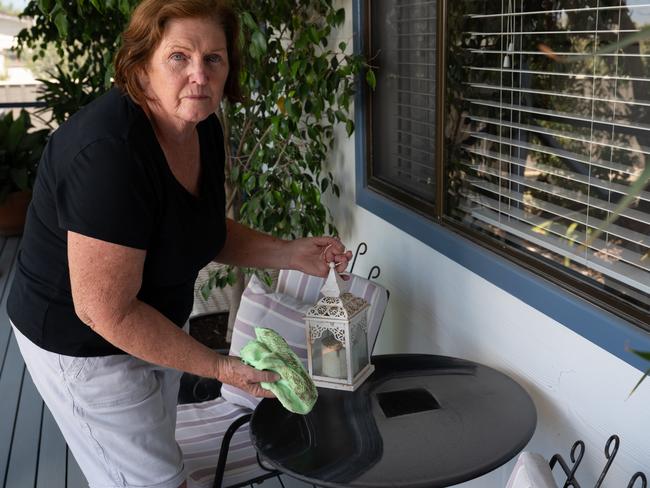 5th of February 2025  - The Pines is the only town on the Yorke Peninsula with unsealed roads, and after nearly fifty years locals want that to change, pointing to evidence linking silica dust inhalation with respiratory illness. Residents Phil and Glenda Walker are having to constantly clean their surfaces, especially on their front porch. Photo: Naomi Jellicoe