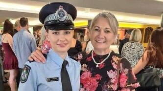 Constable McCrow with her mother Judy on her graduation day.