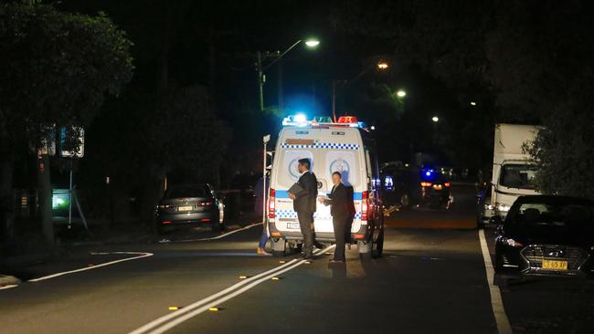 Detectives working a case where a male was fatally stabbed in Toongabbie overnight Picture: Steve Tyson