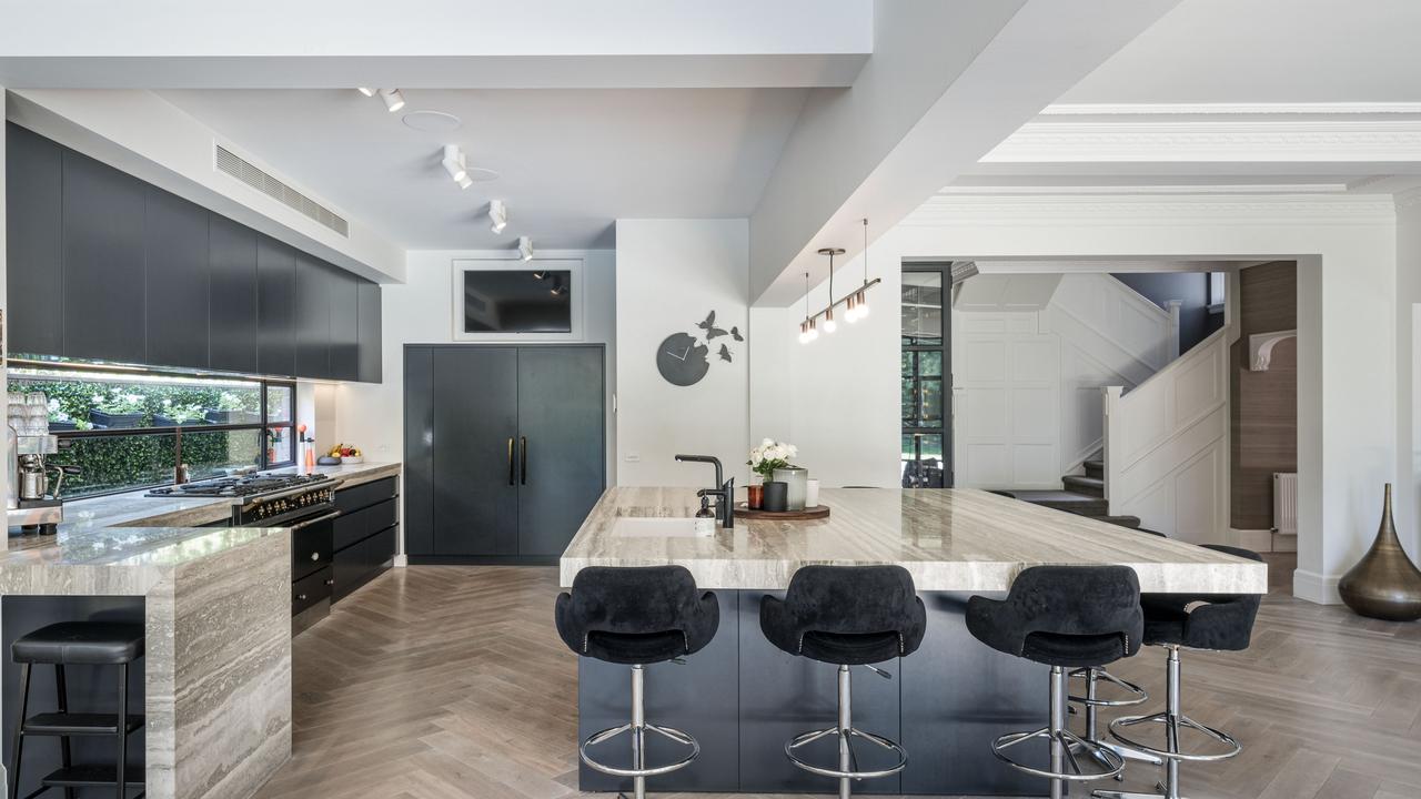 One of the Toorak home’s three kitchen or kitchenette spaces.