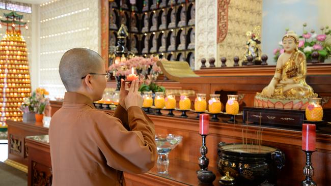 Ven. Chueh-Shan at Fo Guang Shan Chung Tian Temple in Priestdale, Logan. Picture: Logan City Council