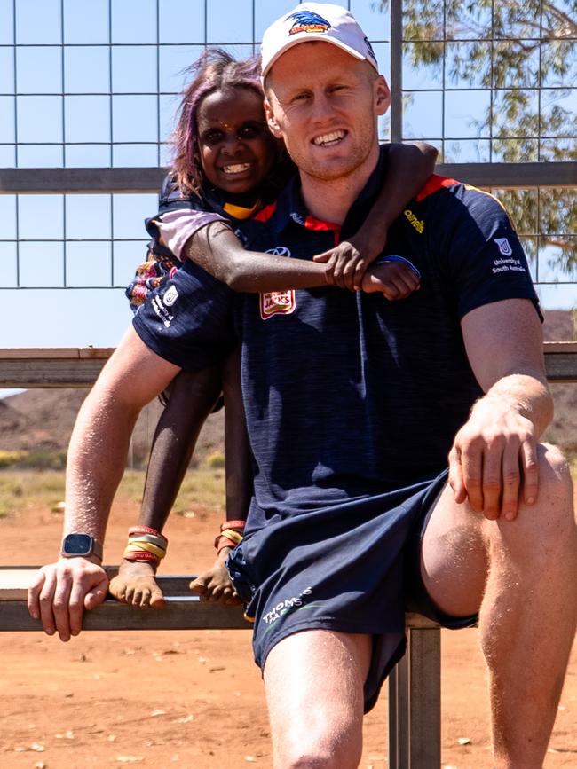 Reilly O'Brien with 10-year-old Zendaya. Picture: AFC