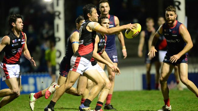 Kaine Stevens in action for West Adelaide. Picture: Michael Marschall