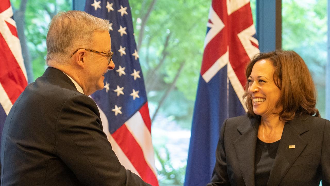 U.S. Vice President Kamala Harris thanked the Prime Minister his leadership on climate. Picture: PMO via NCA NewsWire