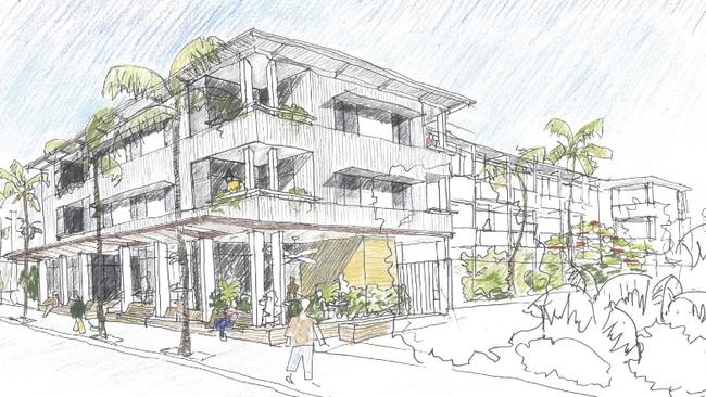 A controversial development application consisting of 32 units is being proposed for Station St, Mullumbimby. Here is the preliminary concept design - view from Station St. Picture: Landcom