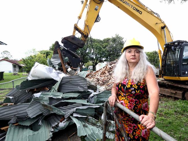 ZILLMERE AUSTRALIA  THURSDAY 10TH APRIL 2025 Connie Cicchini has had to demolish her Zillmere rental property due to meth use, an expert report has recommended that Connie get her house demolished because there was no guarantee meth would not reappear.  Picture David Clark