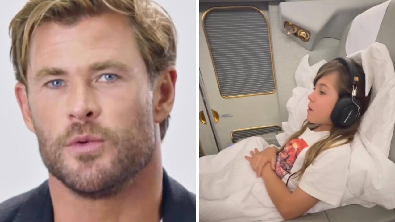 Chris Hemsworth’s daughter has funny movie habits.