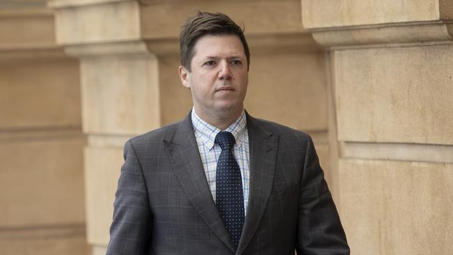 Enzo Belperio outside the tribunal. Picture: Brett Hartwig.
