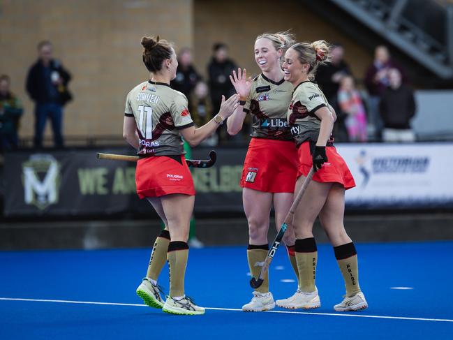 NSW Pride women's Hockey One player Abby Wilson (middle). Picture: Supplied.