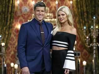 The Bachelorette Sophie Monk with host Osher Gunsberg. Picture: Stuart Bryce