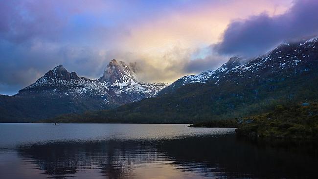 Cradle Mountain at dusk. Picture Graham Freeman / Tourism Australia.