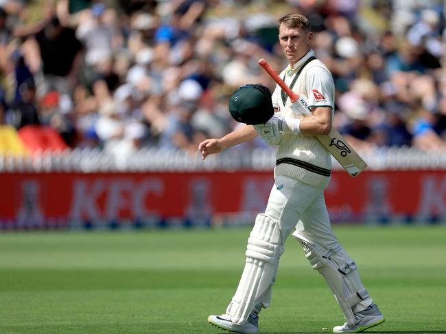 Australia's Marnus Labuschagne is far too familiar with the long walk back after a low score. (Photo by Marty MELVILLE / AFP)