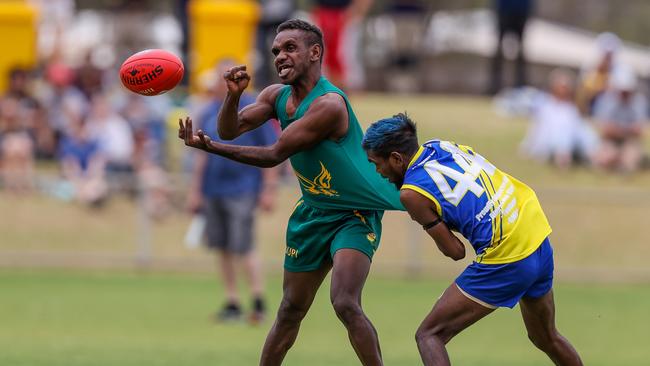 The opening round of the 2023 CAFL community comp has been deferred. Picture: Charlie Lowson / AFLNT Media