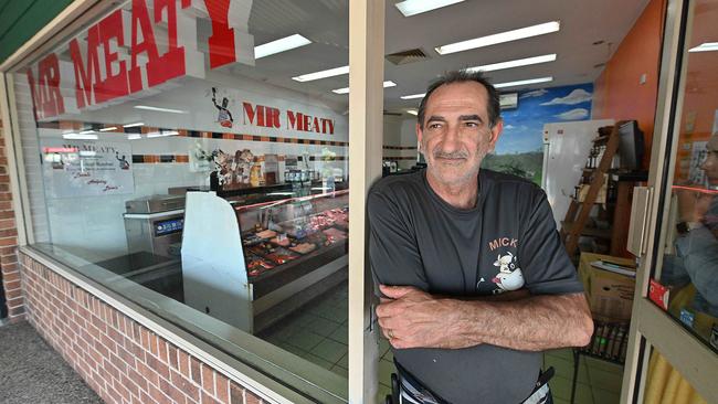 Wishart butcher Michael Mancini in his local seat of Mansfield, in Mount Gravatt East, Brisbane. Picture: Lyndon Mechielsen