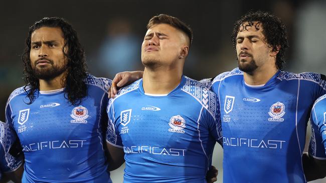 Josh Aloiai (R) could be another target of the proposed 18th NRL team. Picture: Getty