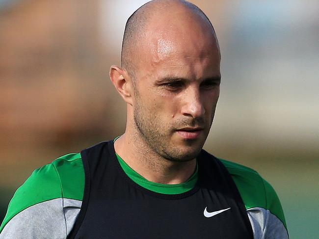 Mark Bresciano #23 during the Socceroos training session ahead of their next match in the AFC Asian Cup. Pic: Josh Woning.