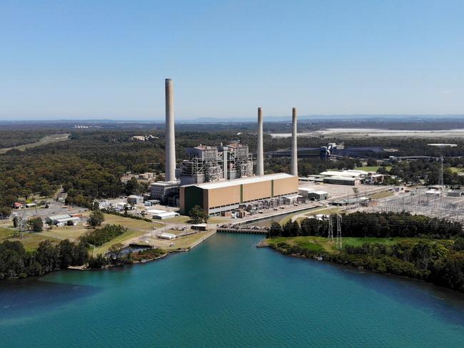 Federal ministers Barnaby Joyce, Matt Canavan and David Gillispie visit the Mandalong Coal Mine at Morriset and the Vales Point Power Station at Lake Macquarie (pictured). Picture: Toby Zerna