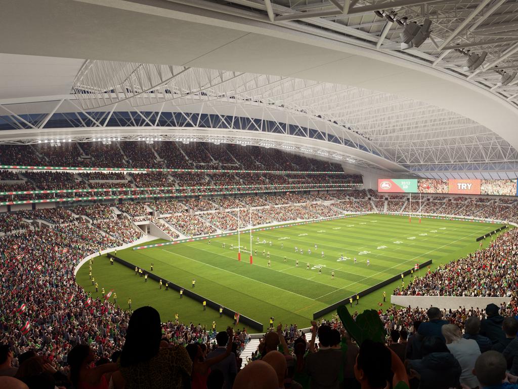 Renders of Accor stadium with a roof on it. Picture: Supplied