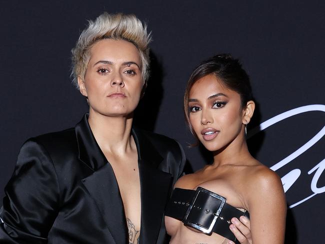 MELBOURNE, MARCH 20, 2024: Australian Formula One Grand Prix at Albert Park. Moana Hope and Maria Thattil arrives for Glamour on the Grid. Picture: Mark Stewart