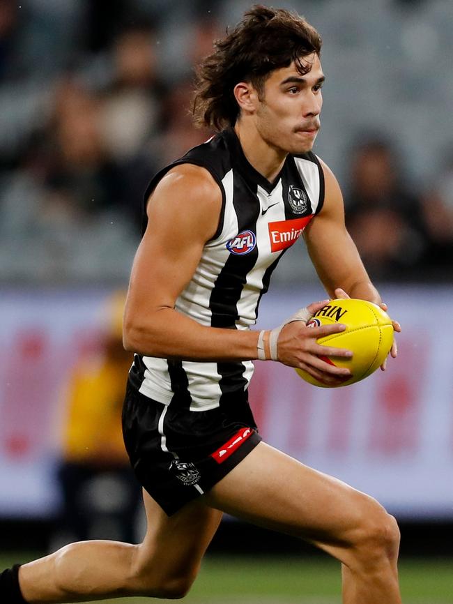 Reef McInnes puts the jets on. Picture: AFL Photos via Getty Images