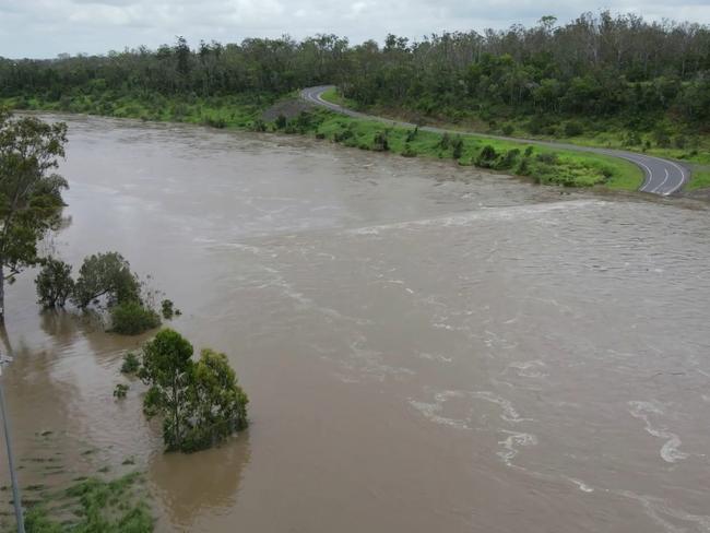 Flood waters have inundated Cedars Crossing closing the road.