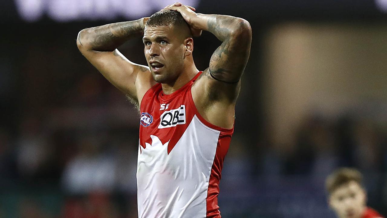 Lance Franklin desperately needs help in the Sydney forwardline. Picture: Getty Images