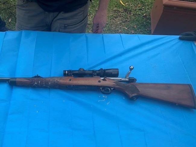 Two rifles were located at the property. Picture: NSW Police