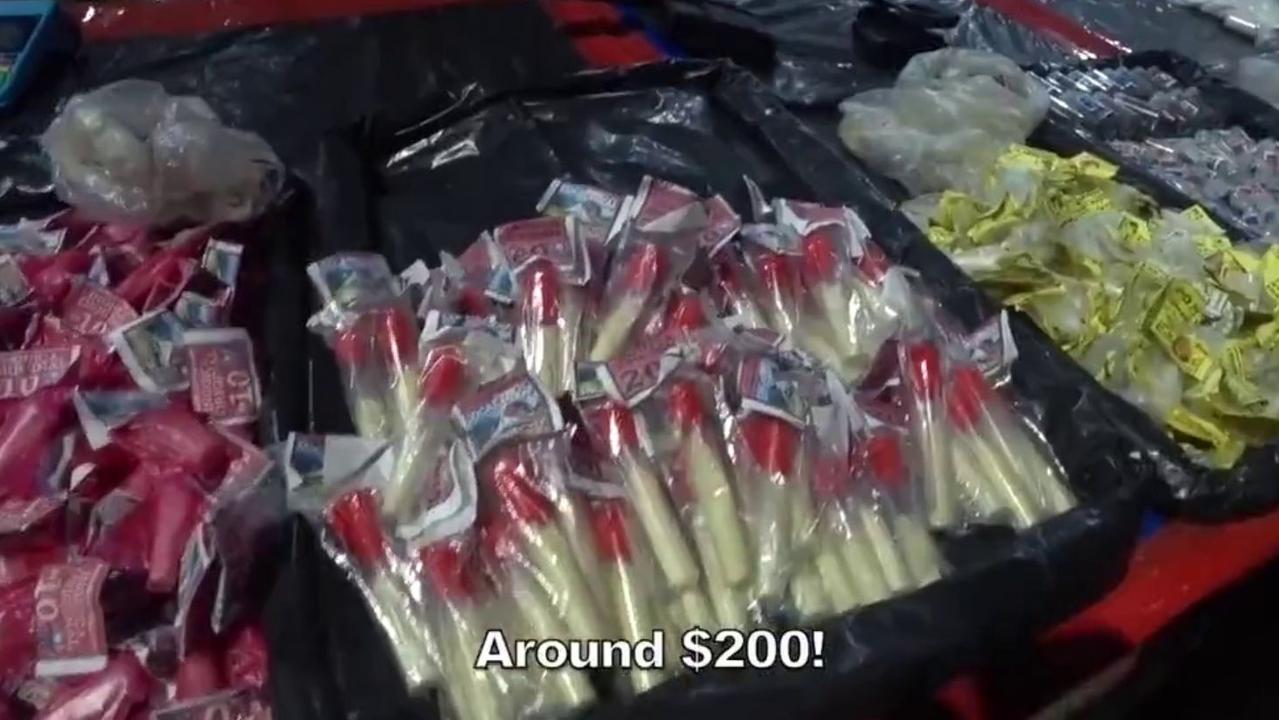 Timmy Karter filmed the open-air drug market in a notorious favela in Rio de Janeiro. Picture: Twitter / TimmyKarter