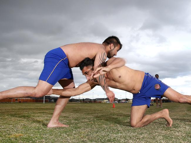 Kabaddi is a mix of rugby and wrestling and is a fast-paced, high-intensity contact sport. Picture: Ian Currie