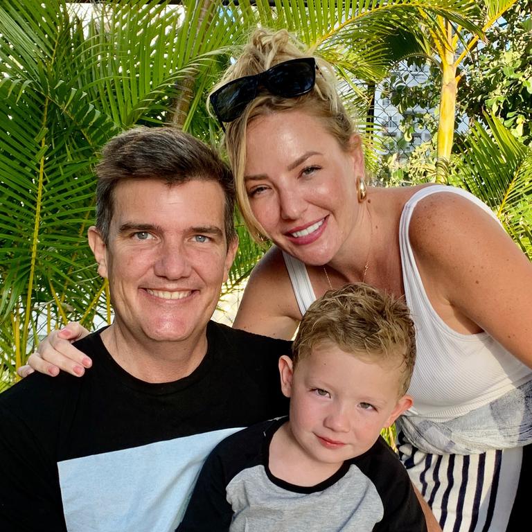 Ben, Abby and Millar Waldeck at Main Beach. Picture Jenny Masters