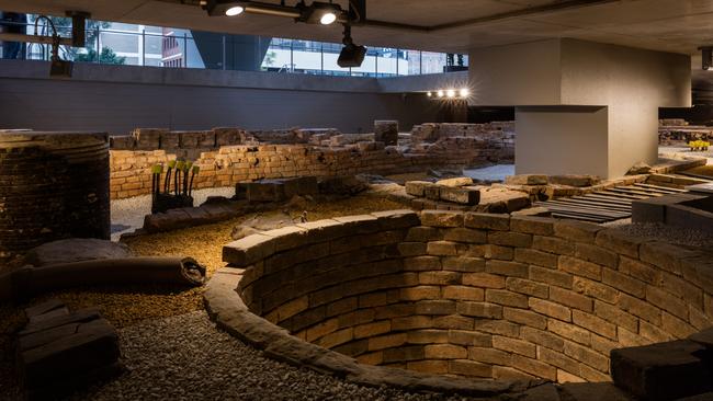 Unearthed ... The remains of the convict hut and pub cellar.