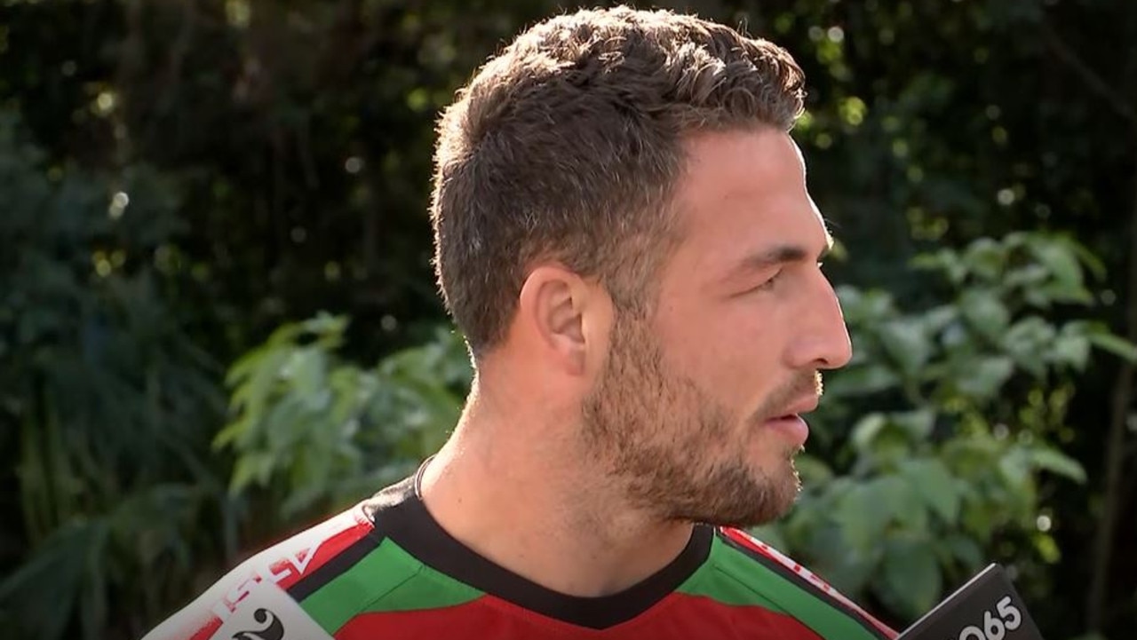 Sam Burgess has fired up when asked if he needs to curb his aggression.