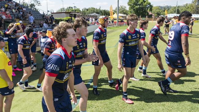 Western Clydesdales prepare to take on Sunshine Coast Falcons in the Mal Meninga Cup QRL trial match. Picture: Kevin Farmer