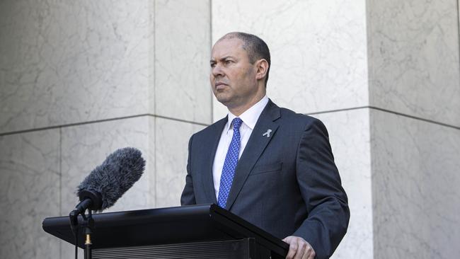 Treasurer Josh Frydenberg will hand down a historic Federal Budget on Tuesday. Picture: NCA NewsWire/Gary Ramage