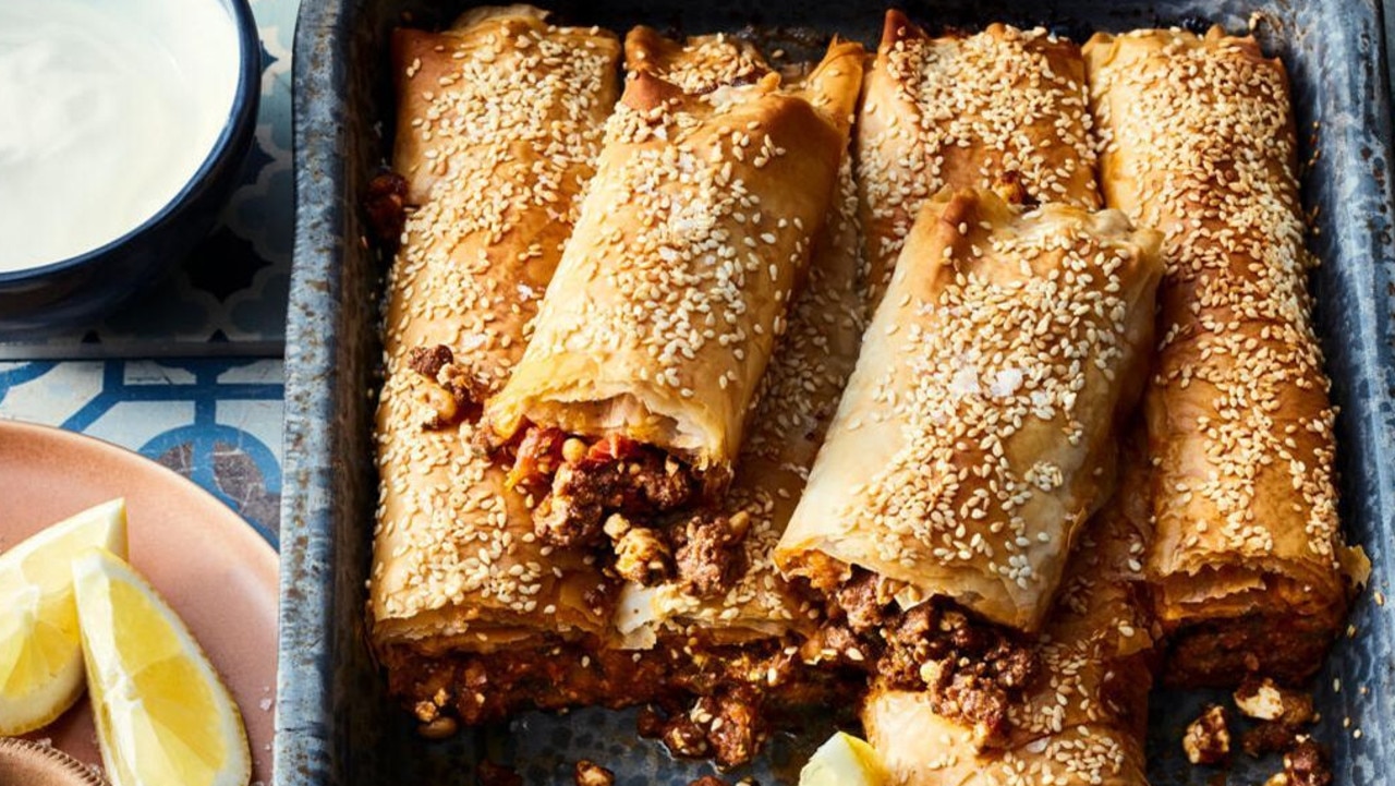 Try these beef and feta filo pastry pies. Picture: Supplied