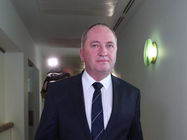 Barnaby Joyce at Parliament House in Canberra. Picture Kym Smith