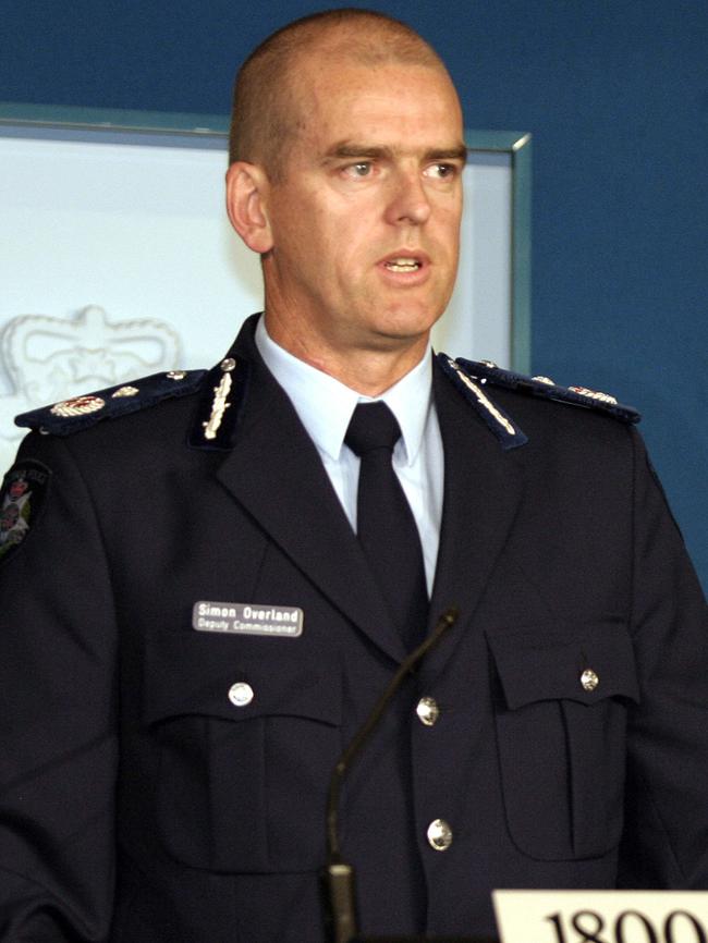 Mr Overland during his time as Victoria Police Deputy Commissioner in 2007. Picture: AAP