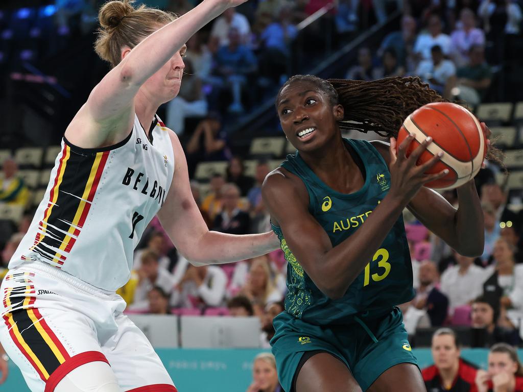 Ezi Magbegor marks the changing of the guard as one of Australia’s top talents in the team. Picture: Adam Head