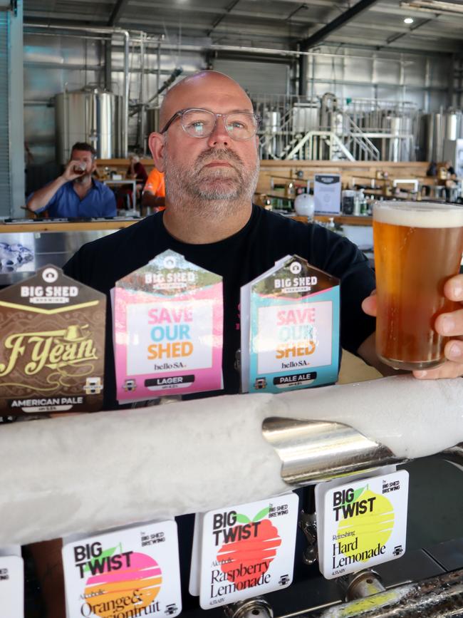 Big Shed Brewery co-owner Jason Harris said the alcohol industry is being "taxed into oblivion" by the federal government's alcohol excise. Picture: Supplied