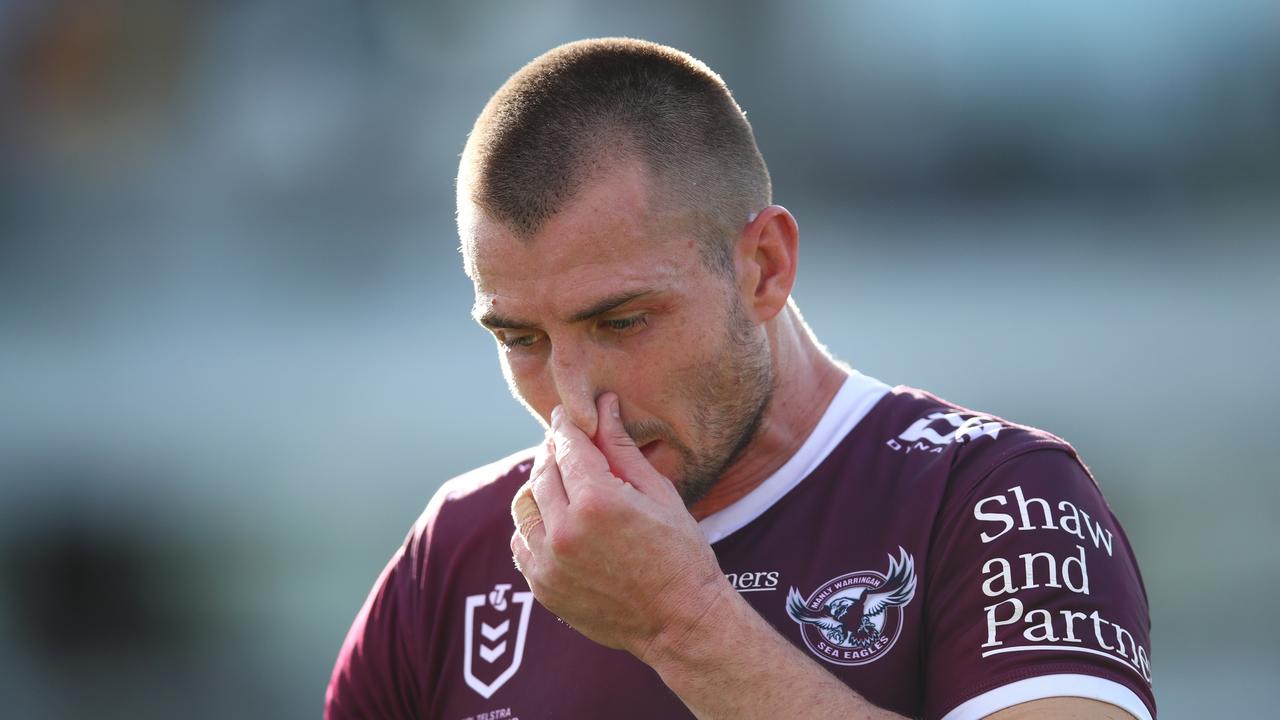 It was a disaster for Manly. (Photo by Jason McCawley/Getty Images)